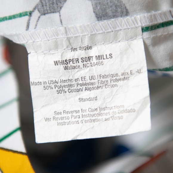 Set of 2 Vintage Whisper Soft Mills Sports Theme Standard Pillowcases - Picture 8 of 8